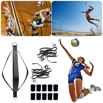 Каишка за практикуване на волейбол, Регулируем тренажор за практикуване на волейбол, еластичен симулатор за подаване волейбол за самостоятелни тренировки по волейбол