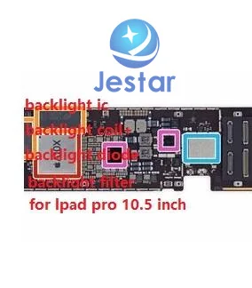 комплекти за поправка на задно осветяване iPad Pro 10.5 2017 чип подсветка 5662 + макара + диод + филтър осветление, предпазители, част за коригиране на логическа заплата