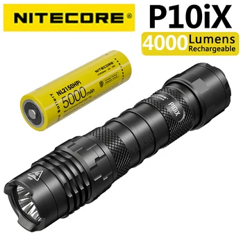 Тактически фенер NITECORE P10IX поколение X Strong Light капацитет от 4000 лумена, оборудван с акумулаторна батерия с капацитет 5000 mah