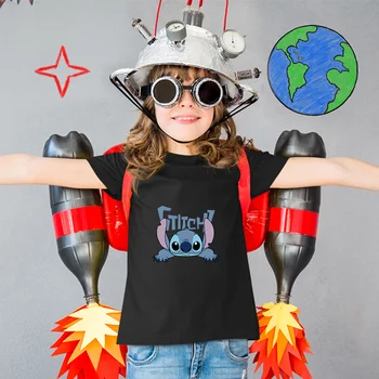 Тениска Harajuku, Детски Дрехи с къси ръкави и Анимационни принтом, Лятна Универсална Модна Тениска Kawaii Близнаци, Детска Топ