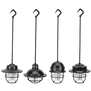Led преносима лампа IPX4, водоустойчив подвесная лампа Type-C лампа за зареждане, Бесступенчатое затъмнение, окачен дифузната светлина за риболов, барбекю