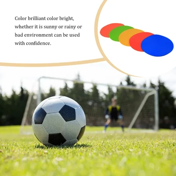 Футболни точка маркери 9 инча, универсални и практични за тренировки, плосък диск с лого на марката за тренировки по точечному футбол