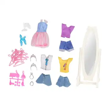 Модерен комплект дрехи за куклата къща в мащаб 1: 12, Миниатюрни Короната, аксесоари за slr, Комплект дрехи за куклата къща за момичета, дрехи за кукли