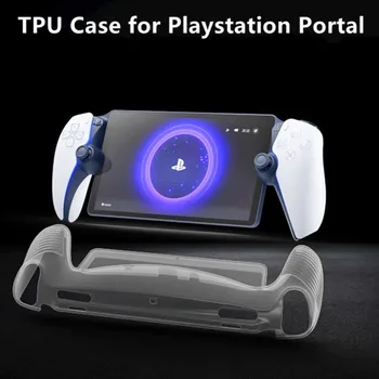 За PS5 Portal Прозрачна делото от мека TPU, защитно покритие от надраскване с ергономична дръжка за дистанционно управление на Playstation Portal