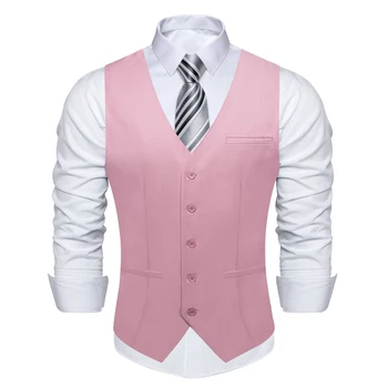 Розово монофонични мъжки костюм от вискоза и полиестер, официален Сватбен бизнес Червен Черен блейзър, жилетка, мъжки дрехи на Едро