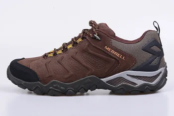 Мъжки градинска професионални спортни обувки Merrell, Устойчива устойчива на плъзгане обувки, Кожени треккинговые обувки, Спортни обувки за катерене, 39-44