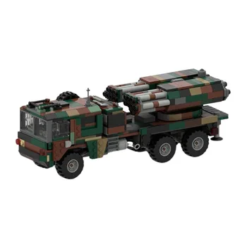 Модел на автомобила Moc военната серия 6x6 ракетно-артилерийски военен камион тухла детска играчка-пъзел в подарък