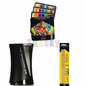 Една кутия с цветни моливи Prismacolor Premier с мека сърцевината на 72 бр. в опаковка с острилка ви за моливи 1 бр. и моливи за смесване на 2 бр. PC1077
