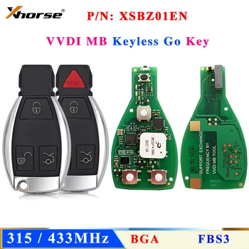 XHORSE VVDI MB FBS3 Keyless Go Smart Key 315 Mhz/433 Mhz За Mercedes Benz W204 W212 W164 W221 W207 W166