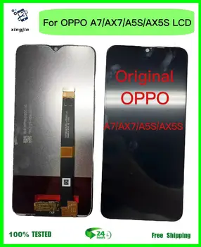 100% Тест За OPPO A5S AX5s A7 AX7 LCD дисплей Тъчпад Дигитайзер, Датчик За Събиране на OPPO A7 CPH1901, CPH1903 LCD дисплей