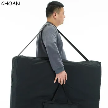 93*70 см Черна Оксфорд чанта за съхранение 600D с джобове с цип за домашния офис, козметични, мебели, складного масаж масички, легла