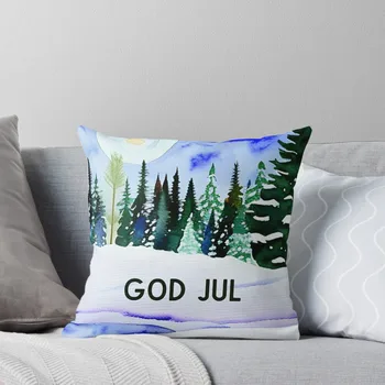 Бог Юли, Шведска Коледна Възглавница Коледна украса за дома 2023 Декоративна калъфка Възглавница за Сядане