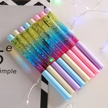 Химикалка писалка с магическа писалка 0,5 мм, дръжка с пясък и пайети, кристален дръжка Rainbow, креативна химикалка химикалка, новост, канцеларски материали за подарък на едно момиче