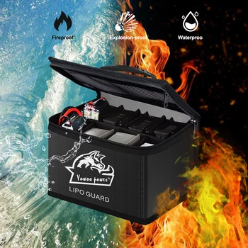 1 бр Yowoo Пожароустойчива защитно липо-чанта за съхранение на акумулаторни батерии с голям капацитет, резервни части за радио контрол, водоустойчив взривозащитени