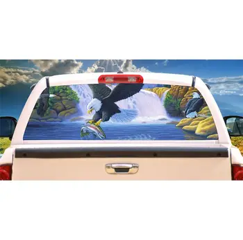 Стенни картини на задния прозорец Eagle Sanctuary, стикер или оцветяване за задното стъкло на камион, микробус, кемпера и т.н.