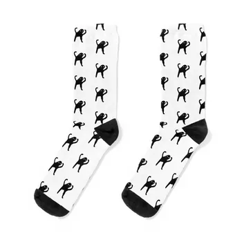 Чорапи Black Cat Meme, коледни чорапи, футболни чорапи на щиколотке, мъжки и дамски чорапи