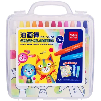 72072 ръчно пръчка за рисуване с маслени бои с шестигранником детска пръчка за рисуване с маслени бои 24-цветна кутия студентски моливи канцеларски материали