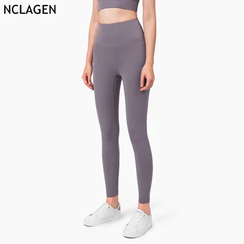Панталони за йога NCLAGEN, висококачествени гамаши за фитнес, спортни дамски чорапогащи за фитнес с висока талия, които предпазват от клекове, подтягивающие бедрото, Двустранна спортни чорапогащи