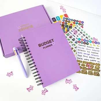 Лилава книга за планиране на бюджета, цветни книги за планиране на средства за личен бюджет