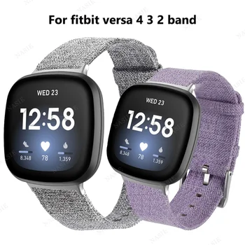 Висококачествен спортен найлонов ремък, който е съвместим с smart часовника Fitbit Versa 1 2 Live, тъкани от платното Каишка за часовник Fitbit 4 3 Sense