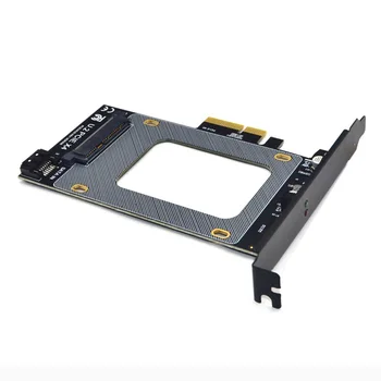 Такса PCIE X4 Странично Card U. 2 за адаптер, PCIE PCIe SSD SATA HDD Компютърна карта за разширяване на