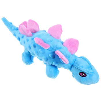 Плюшен Скрипучая играчка за кучета, Писклявая играчка във формата на динозавър, Интерактивни играчки за домашни любимци