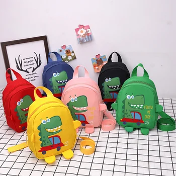 Детски раници с с анимационни динозавром, детски чанти през рамо, за момчета и момичета, Пътна чанта, с регулируеми животни, Детска раница