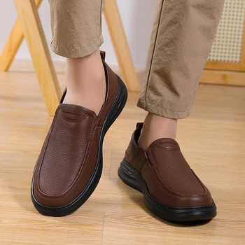 Висококачествени мъжки модельная обувки, ежедневни италианската марка за мъже модельная дизайнерски обувки от естествена кожа, мъжки удобни лоферы за мъже
