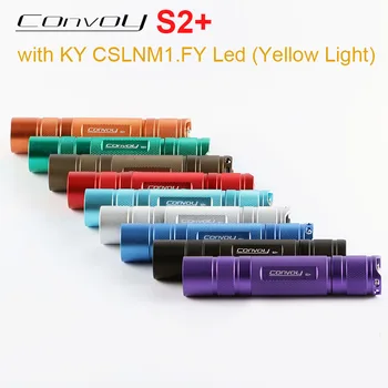 Convoy S2 Plus с KY CSLNM1.ФГ Оранжево-Жълта Светлина Led фенерче Linterna 18650 Факел, Flash Light Тактически Преносим фенер