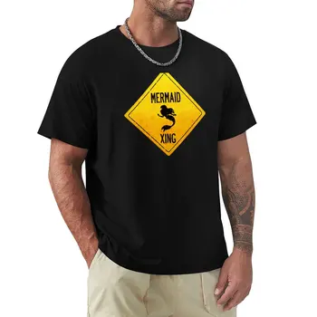 Тениска с образа на русалки, потници в големи размери, индивидуални летни блузи, мъжки t-shirt модел