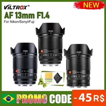 Viltrox AF 13 мм F1.4 APS-C Сверхширокоугольный Обектив с Голяма Бленда за Sony E Nikon Z Fujifilm XF Mount Camera X-T4 T100 Videoblog