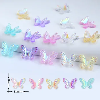 18шт 3D маникюр Медальони Пеперуда Бижута Лятото Украса Лъскава Част на Ноктите Кавайные Аксесоари за DIY Корейски Дизайн