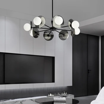Скандинавски окачен лампа, мед за всекидневната, модерен окачен лампа, спалня, кухня, стъклени лампи, полилеи G9 за интериор, осветление