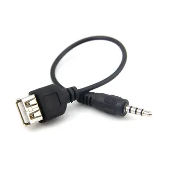 USB конектор за 3.5 aux авто аудио mp3 кабел-адаптер удължител окабеляването