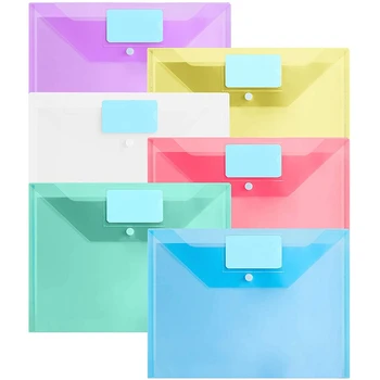 Пластмасова папка-пакет от 24 части с джоб папка за документи с Формат А4, файлов плик за дома, училище, офис файлове.