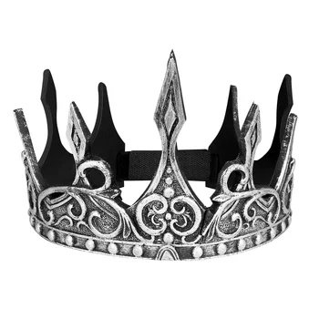 Короната в ретро стил за деца, crown за бала, мъжки короната, шапки за cosplay на Хелоуин, crown за парти (случаен модел)