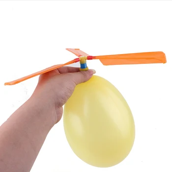 Забавен физически експеримент, домашно балон, хеликоптер, материали 